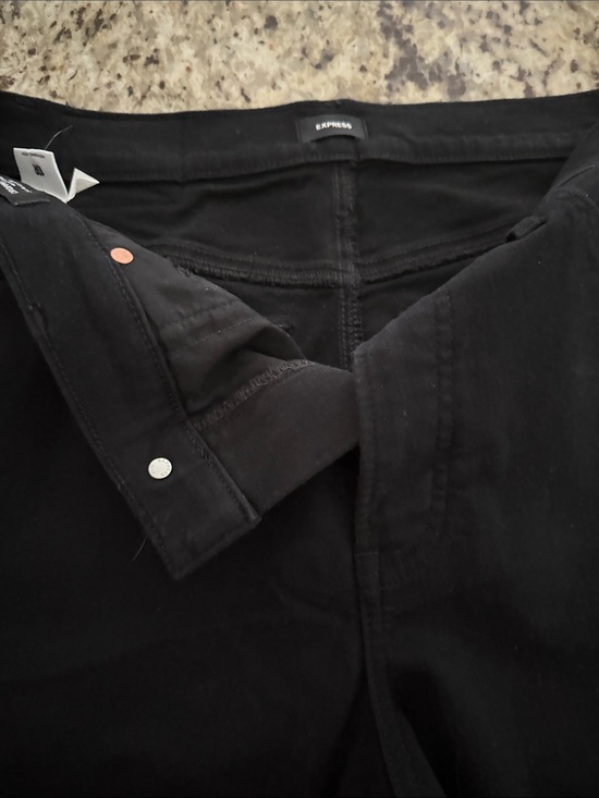 Express Pants - Express Black Snap-Front Pants